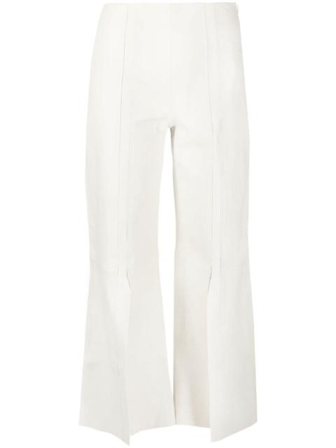 flared high-waist trousers