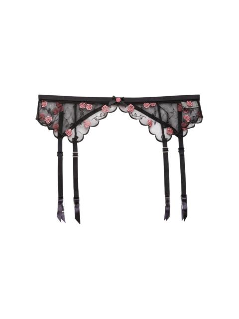 Rose & Vine Embroidery Garter Belt