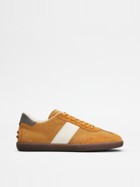 TOD'S TABS SNEAKERS IN SUEDE E NUBUCK - YELLOW, WHITE, GREY