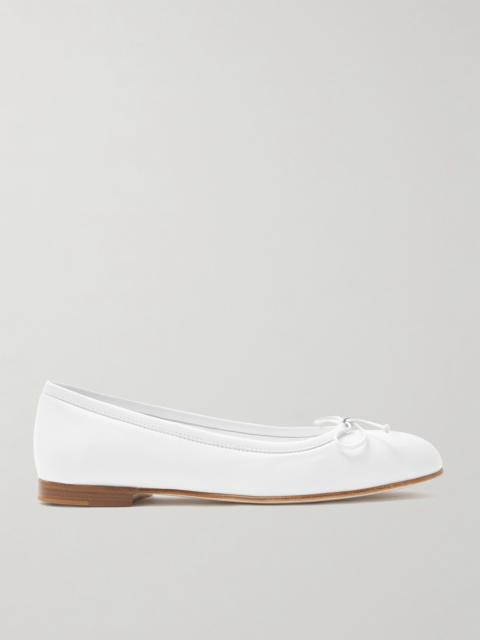Veralli Bow-detailed Leather Ballet Flats