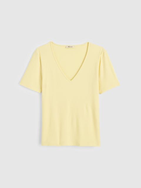 The 9-9 V-Neck Tee in LuxeRib