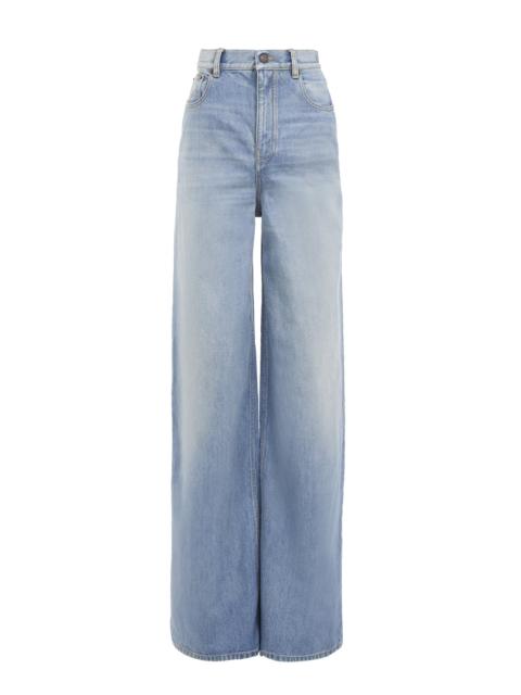 HIGH-RISE WIDE-LEG JEANS IN DENIM