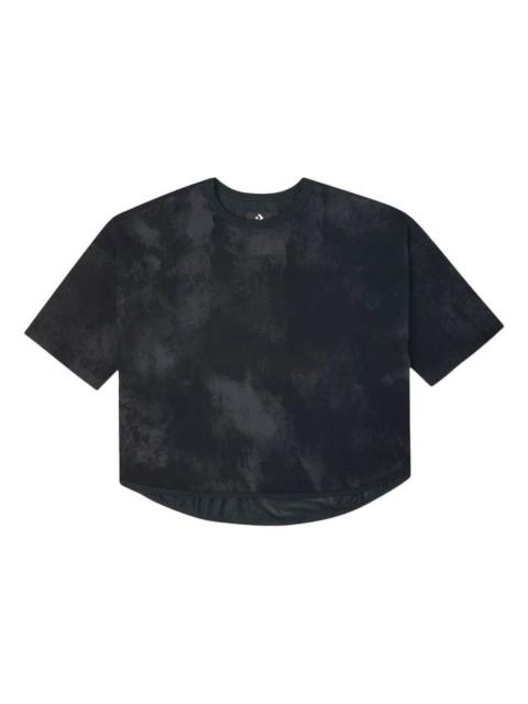 (WMNS) Converse Loose Mesh Breathable Short Sleeve Black 10021458-A02