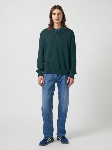 LS SLOUCHY POLO - GREEN