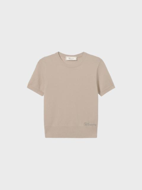SHORT-SLEEVED CASHMERE JUMPER