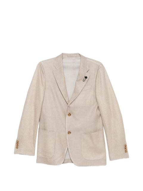 patterned button blazer