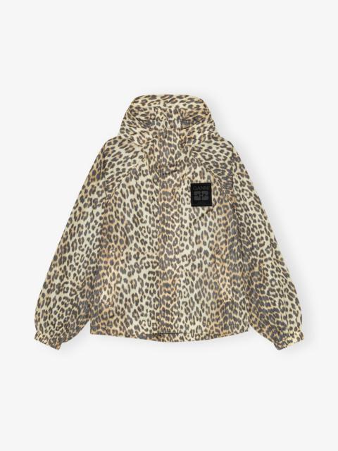 LEOPARD PRINT NYLON JACKET