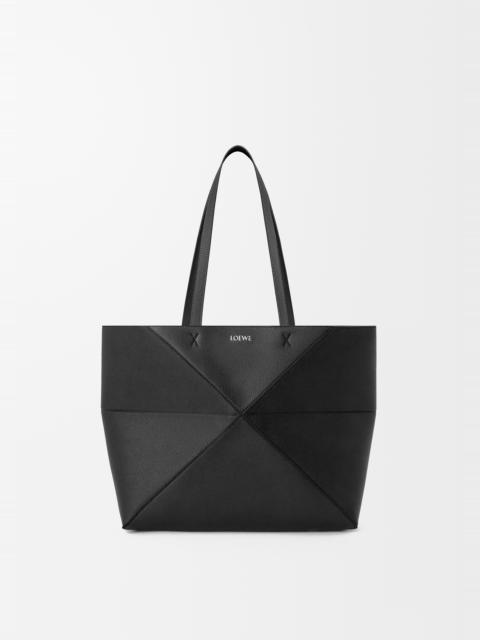 Medium horizontal Puzzle Fold tote in soft grained calfskin