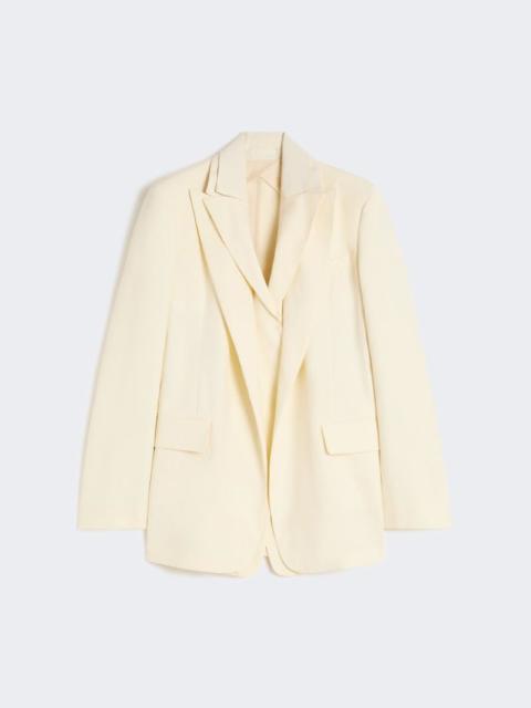 Viscose-blend double-collar blazer - light yellow