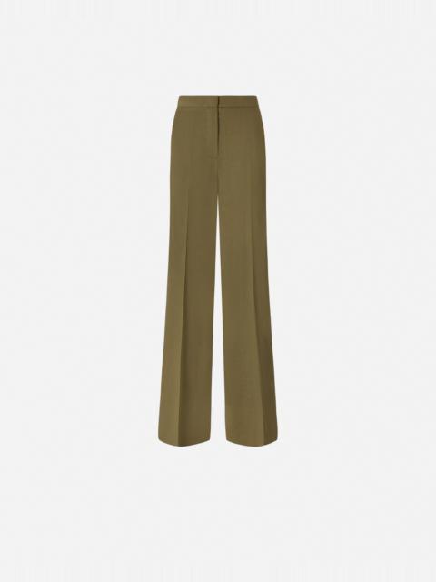 STRETCH LINEN TROUSERS WITH CREASE