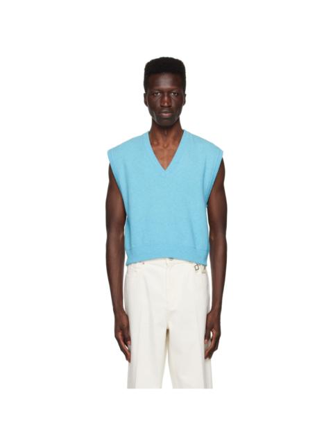 Blue V-Neck Vest