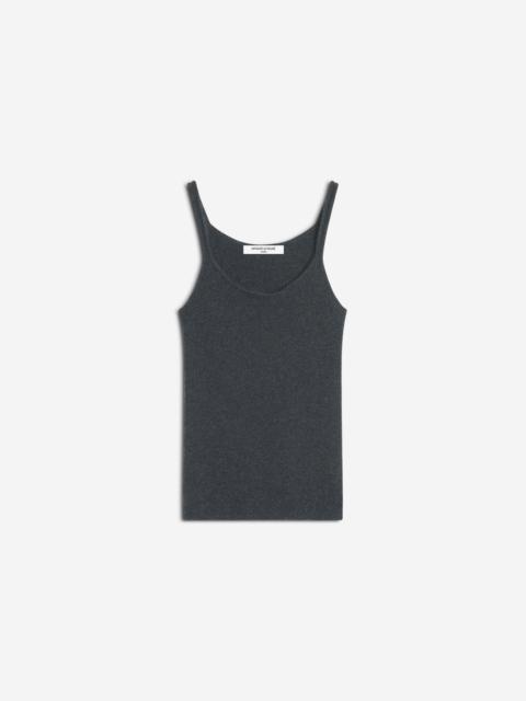 FINE RIB CASHMERE TANK TOP