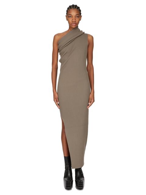 ribbed strapless maxi dress