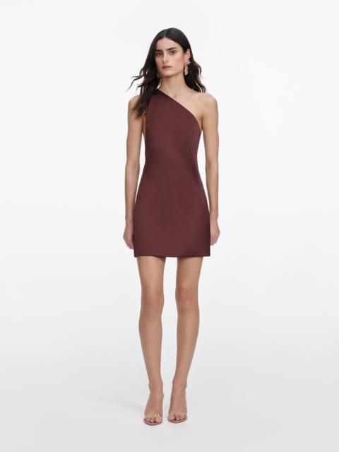 Brown Satin Mini Dress
