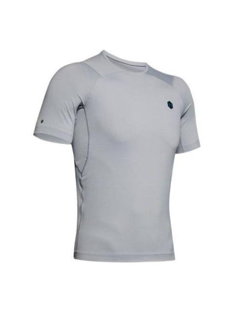 Men's Under Armour RUSH HeatGear Short Sleeve Gray 1353449-011