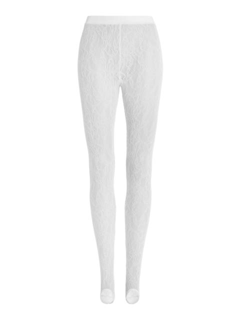 Lace Stirrup Legging white