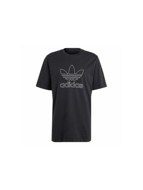 adidas Adicolor Outline Trefoil Tee Black