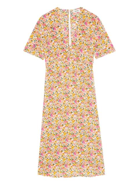 Rhodral floral-print midi dress
