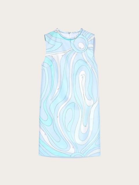 MARMO PRINT SILK MINI DRESS