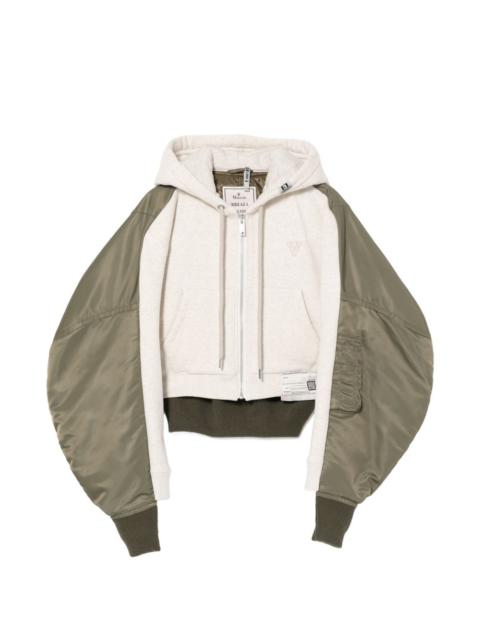 logo-patch hooded jacket