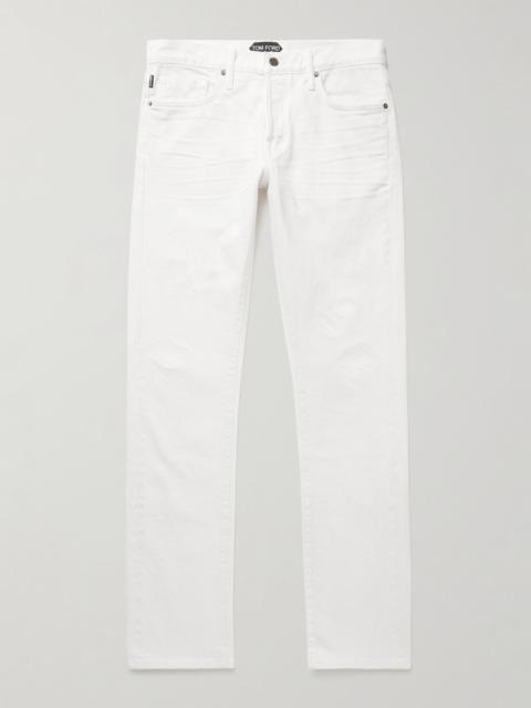 Slim-Fit Straight-Leg Selvedge Jeans Ivory