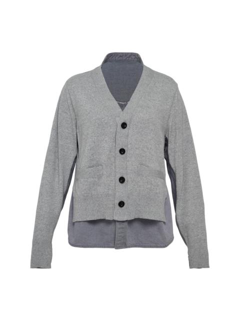 Denim X Knit Cardigan