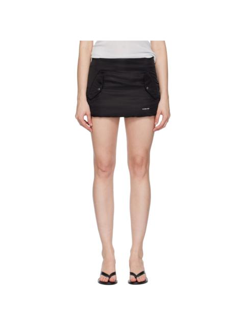 Black Padded Miniskirt