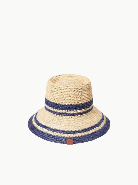 STAUD RITA BUCKET HAT NATURAL NAVY