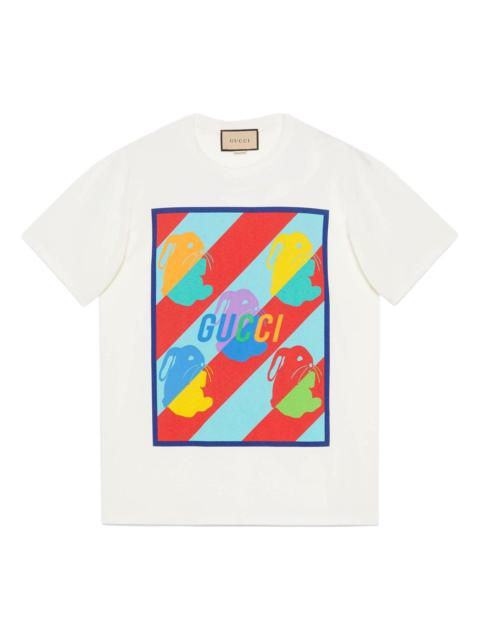 Gucci Bunny Print Cotton Jersey T-Shirt 'White' 548334-XJE8A-9275