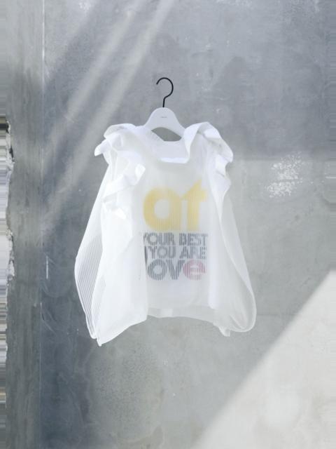 Satin x Chiffon Embroidery Pullover