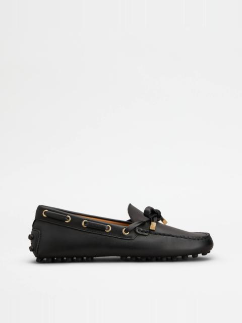 GOMMINO LOAFERS IN LEATHER - BLACK
