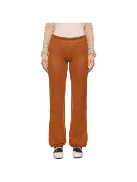 Brown Isabella Straight Lounge Pants