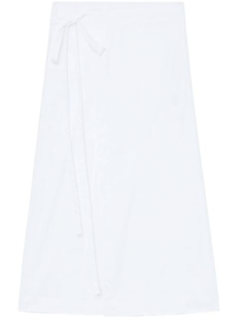 soft poplin wrap skirt