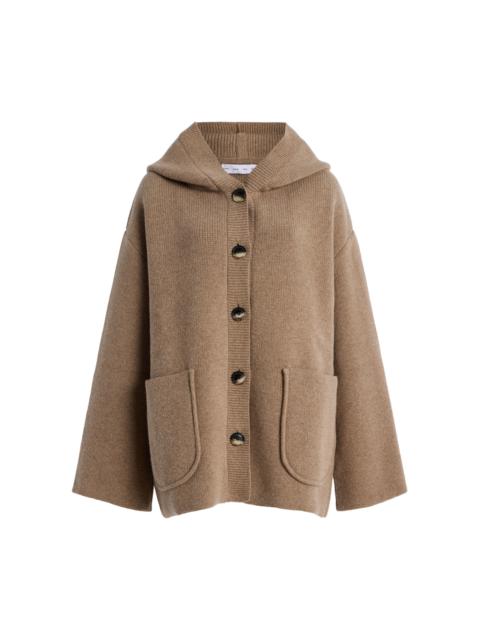 Nelly Hooded Knit Wool-Blend Jacket neutral
