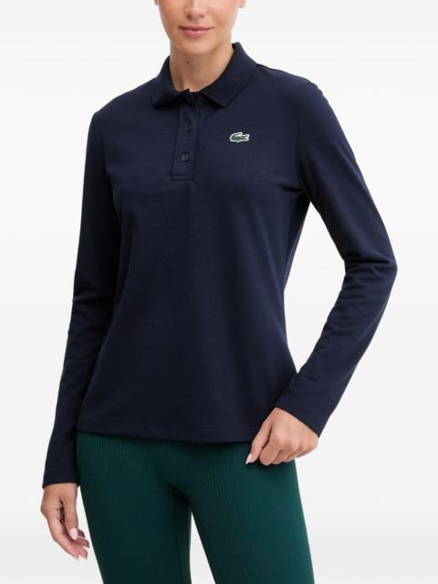 long-sleeved polo top