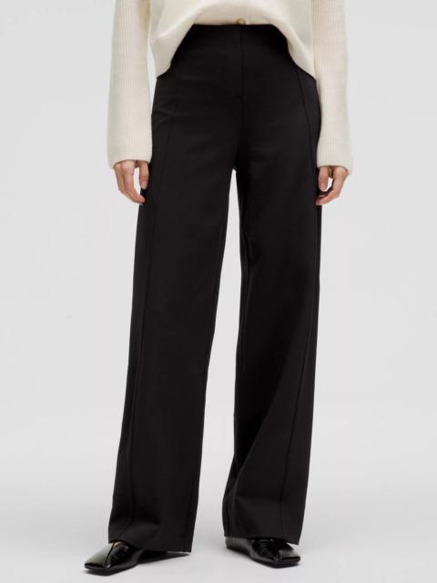 Stretch Knit Straight-Leg Pull-On Pant