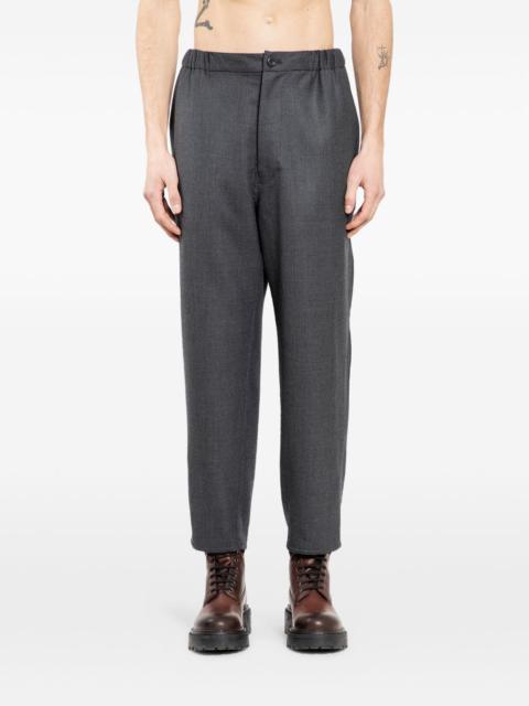wool cropped trousers