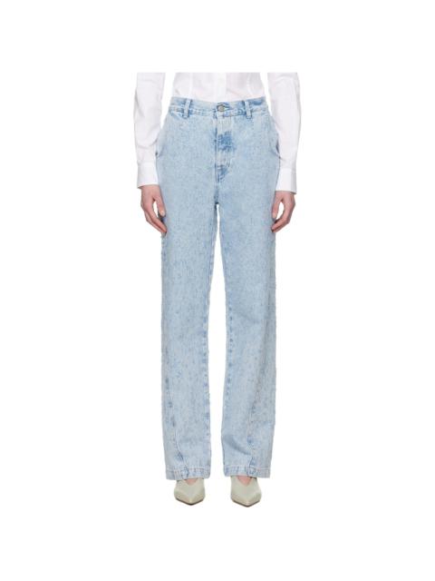 Blue Twisted Seam Jeans