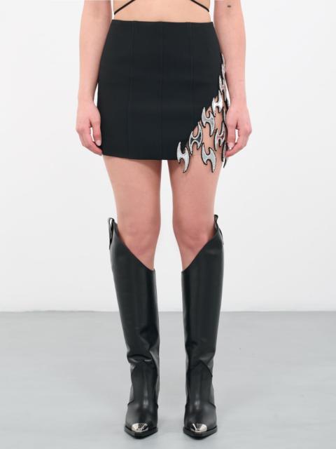 Crystal Fish Hook Mini Skirt