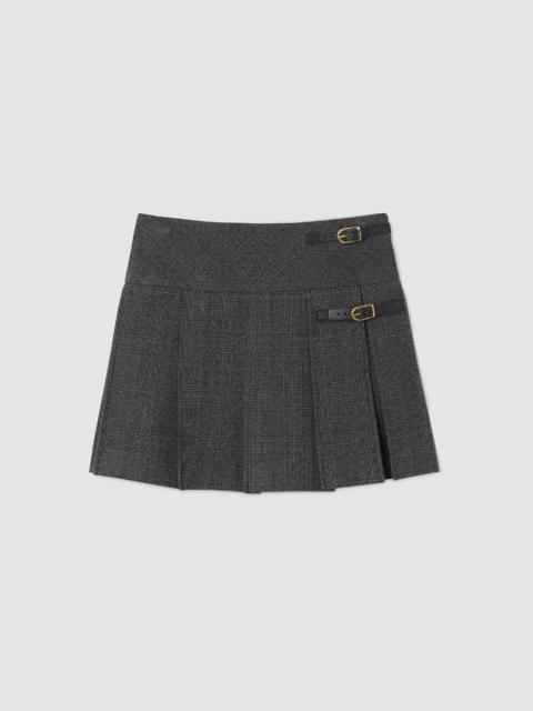 MINI RHINESTONE SUIT SKIRT