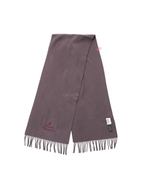 embroidered fringed scarf