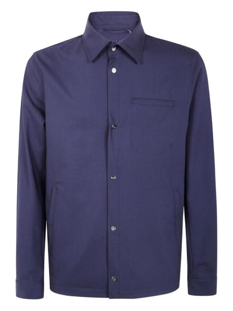 button-down wool shirt