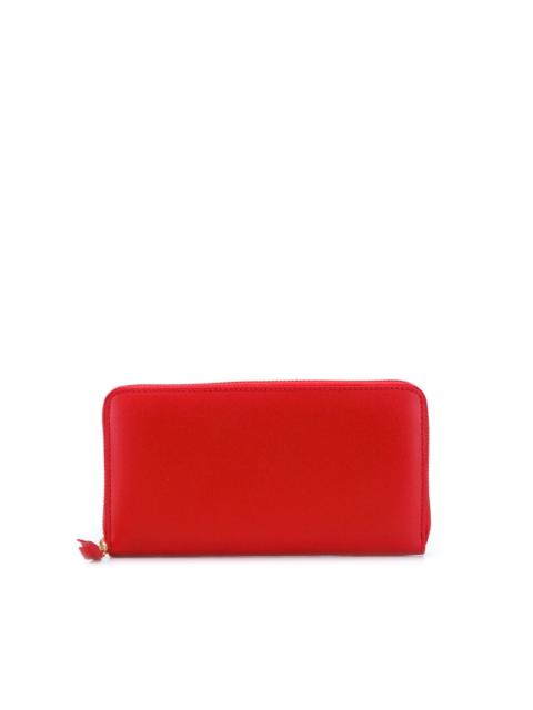 zip-around leather wallet