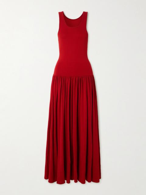 Jada Gathered Knitted Maxi Dress