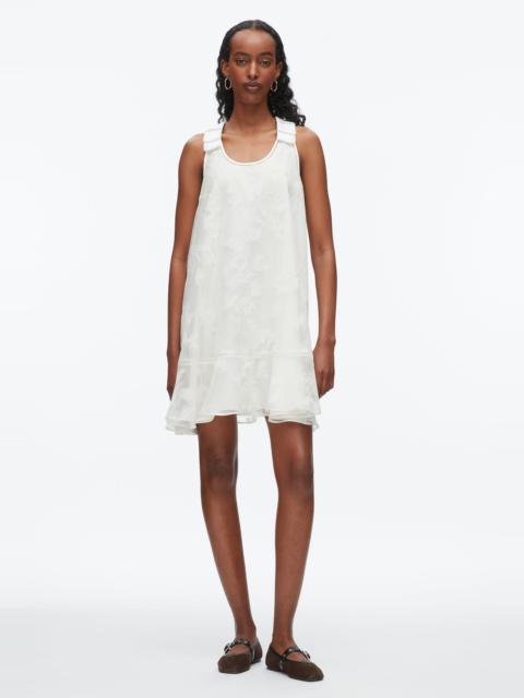 Flocked Organza Trapeze Dress