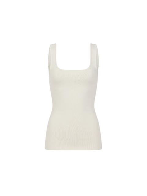 SQUARED NECK TOP OFF WHITE