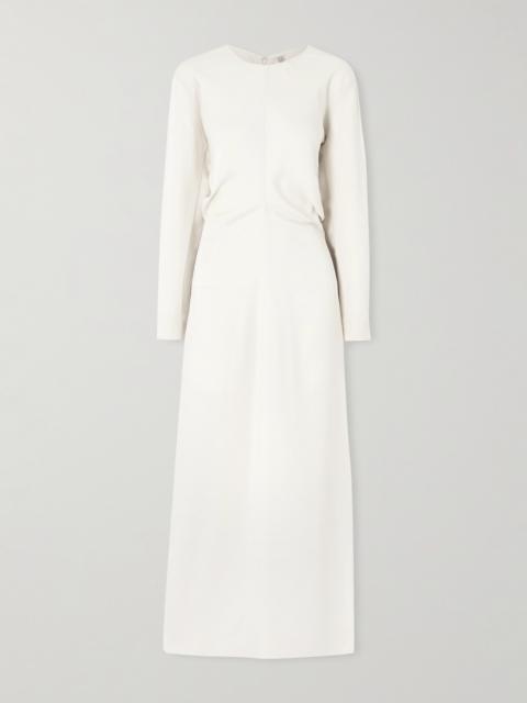 Garderob Gathered Crepe Maxi Dress