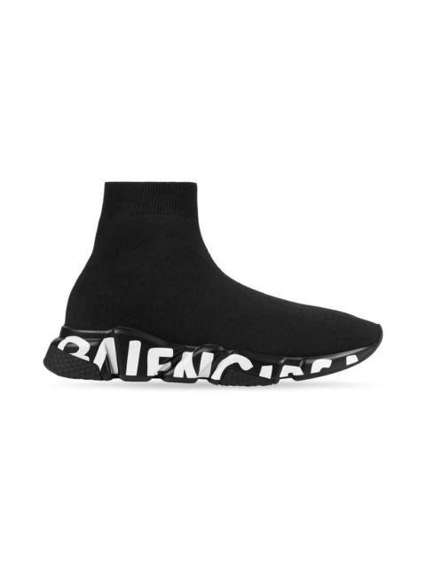 Men's Speed Graffiti Sneaker in Black/white
