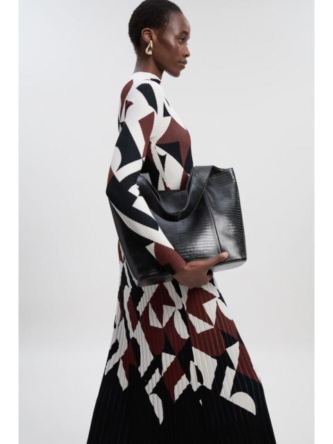 Geo Jacquard Knit Maxi Dress