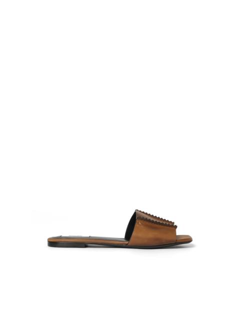 picot-trim sandals
